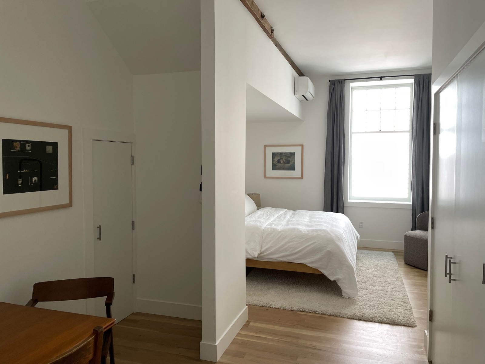 A private bedroom with a king bed